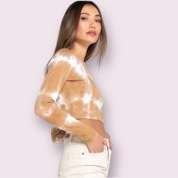 FULL TILT Tie Dye Crop Baby Tee - Picture 2 of 12